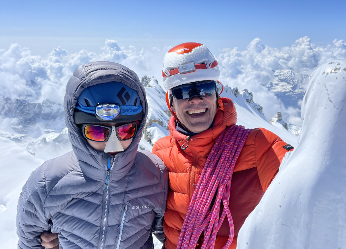 Tobias und Tim Steinberger in den Alpen unterwegs auf dem Weg zu den 82 Viertausendern mit Hyporest