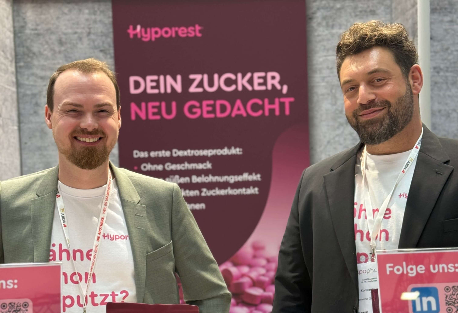 Hyporest Gründer Julius Grennigloh und Konstantin Yazigi auf der expopharm 2025